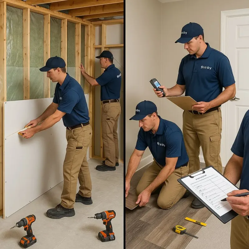 Repairs and Reconstruction process in Sandy Hook, KY